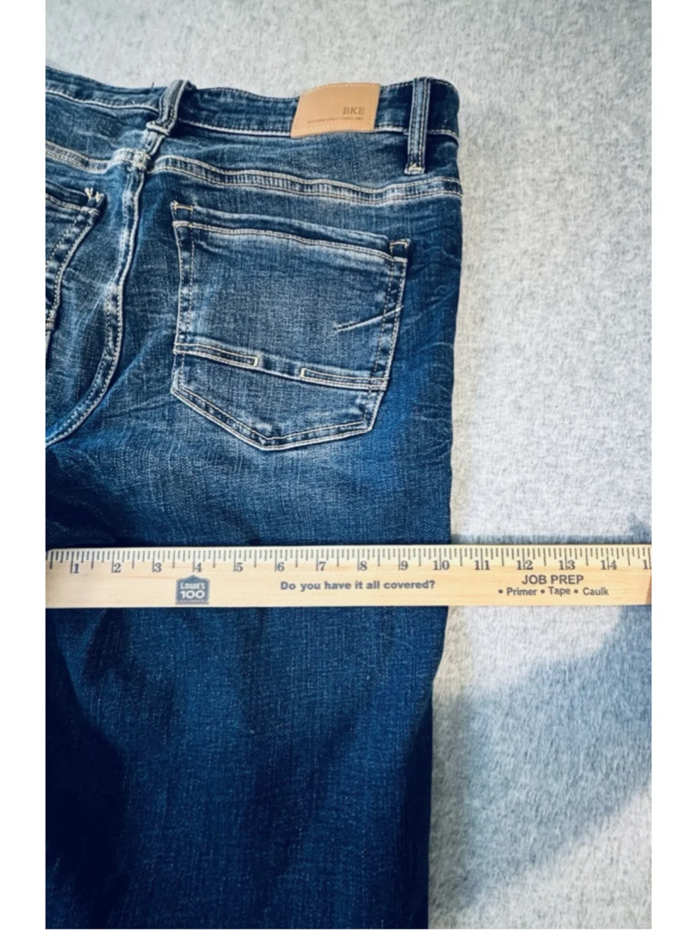 BKE Denim Womens 29 Bermuda Jean Shorts Medium Wash Stretch Long Jorts Buckle